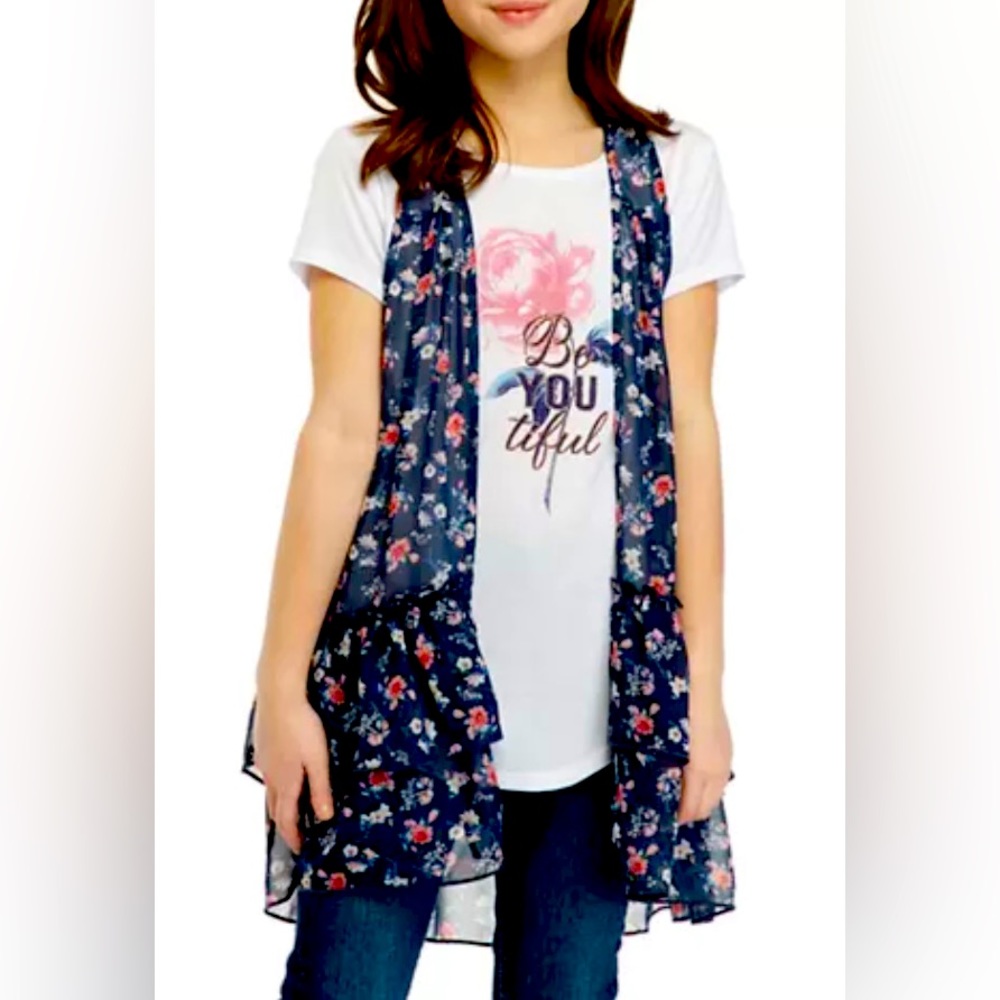 Beautees kimono vest bogo